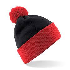 Two Tone Pom Pom Beanie