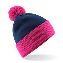 Load image into Gallery viewer, Two Tone Pom Pom Beanie